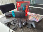 Nintendo Switch Blauw/Rood + Games + SD kaart, Spelcomputers en Games, Online, Overige genres, Ophalen of Verzenden, Zo goed als nieuw