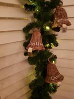 Zgan riviera maison rattan kerst klokjes   5 stuks, Diversen, Kerst, Ophalen of Verzenden