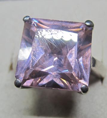 Mooie pink roze kleur zilver 925 ring  beschikbaar voor biedingen