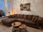Grote hoekbank Lounge Alcantara Leren Loungesofa, Ophalen, Zo goed als nieuw