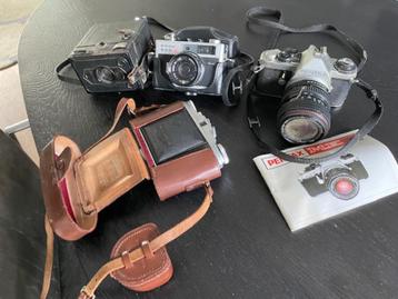 Retro fototoestellen, Agfa isoletto, Ricoh 500g, boxje beschikbaar voor biedingen