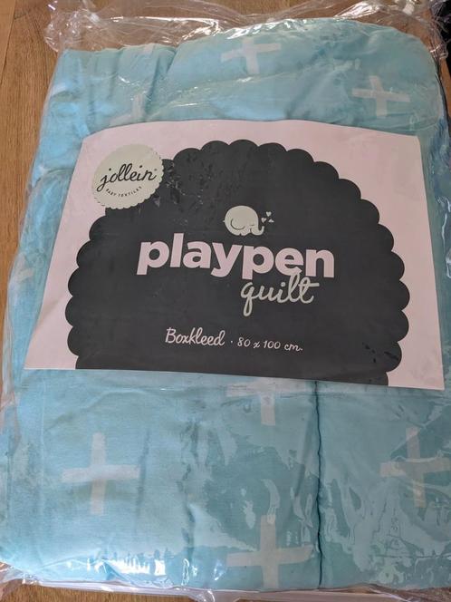 Boxkleed Jollein blauw, Kinderen en Baby's, Boxen, Zo goed als nieuw, Boxkleed, Ophalen of Verzenden