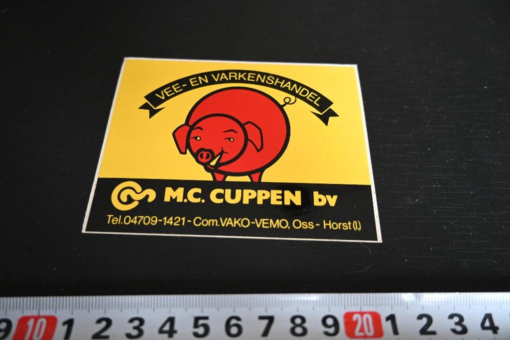 stickers Oss Horst (L)  M.C. CUPPEN bv Vee- en Varkenshandel, Verzamelen, Ophalen, Zo goed als nieuw