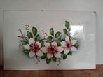 Mooie antieke keramiek plaat met bloemen decor, Antiek en Kunst, Curiosa en Brocante, Ophalen of Verzenden