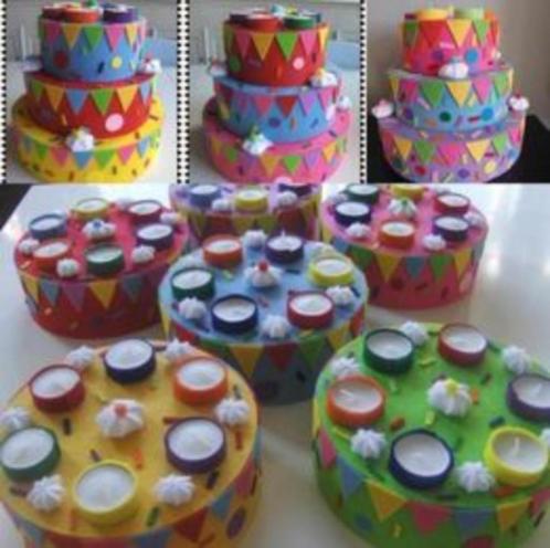 vilt taart feest decoratie versiering juf verjaardag, Huis en Inrichting, Woonaccessoires | Overige, Nieuw, Ophalen of Verzenden