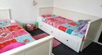 2 ikea hemnes bedden wit te koop, Huis en Inrichting, Slaapkamer | Bedden, Eenpersoons, Wit, Ophalen of Verzenden, Zo goed als nieuw