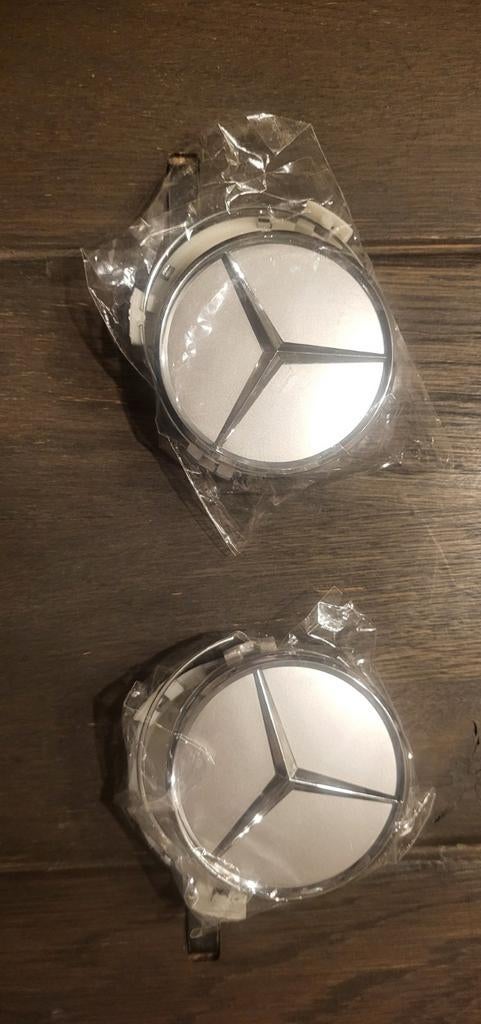 4 nieuwe naafdoppen Mercedes 75 mm., Verzenden, Nieuw
