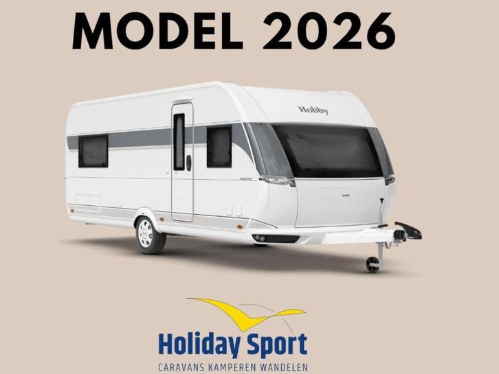 Hobby Prestige 560 FC Modeljaar 2026, Caravans en Kamperen, Caravans, Bedrijf, tot en met 4, 1250 - 1500 kg, Rondzit, Hobby, Vast bed