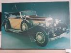 oldtimer mercedes antiek bord karton, Verzamelen, Ophalen of Verzenden, Gebruikt, Auto's
