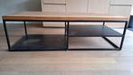 Salontafel, hout en staal, Huis en Inrichting, Tafels | Sidetables, Ophalen, 25 tot 50 cm, Rechthoekig, 100 tot 150 cm