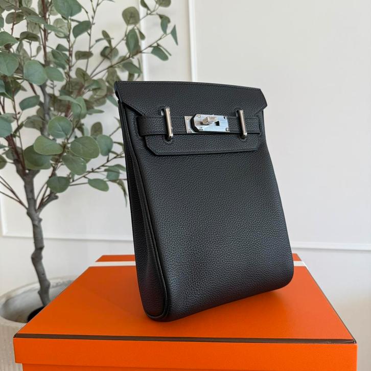 Hermes hac a dos PM togo leder zwart schoudertas rugtas, Sieraden, Tassen en Uiterlijk, Tassen | Schoudertassen, Nieuw, Zwart