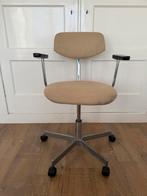 Retro Gispen Stijl Bureaustoel - Beige Zandkleur vintage, Huis en Inrichting, Bureaustoelen, Ophalen, Gebruikt, Beige, Bureaustoel