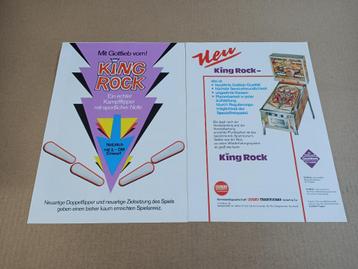 Flyer importeur: Gottlieb King Rock (1972) Flipperkast  beschikbaar voor biedingen