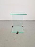 Regency Peter Ghyczy bijzettafel side table Pioneer TC glas, 45 tot 60 cm, Minder dan 55 cm, N, Vierkant