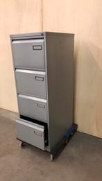 Bisley Ladenkast, dossierkast voor Hangmappen 4 laden, grijs, Ophalen of Verzenden, Zo goed als nieuw, 25 tot 50 cm, Minder dan 100 cm