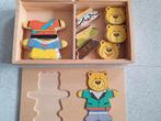 3 sets houten aankleedpop/ beer in kistje met deksel.5 eu ps, Ophalen of Verzenden, Gebruikt