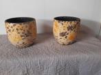 2 BLOEMPOTTEN AARDEWERK 20 CM Ø, Ophalen, Rond, Zo goed als nieuw, Aardewerk