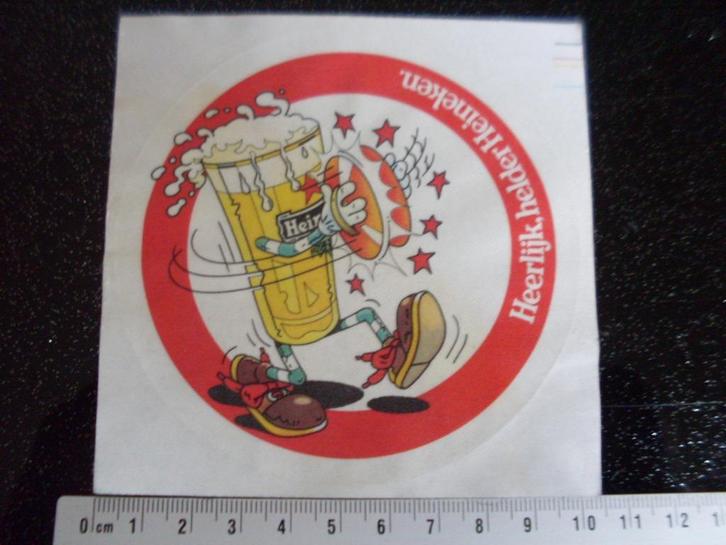 sticker heerlijk helder heineken glas bier pils carnaval, Verzamelen, Stickers, Zo goed als nieuw, Merk, Verzenden