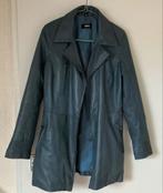 Blauwe leren damesjas, maat 42 (valt kleiner), Ophalen of Verzenden, Gedragen, Maat 42/44 (L), Blauw