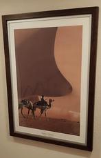 Poster van Sahara in donkerbruine houten lijst (Ikea), Huis en Inrichting, Woonaccessoires | Schilderijen, Tekeningen en Foto's