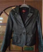 Zwart 100% Lams Leder dames jas,kort model Izgst M/L, Ophalen, Maat 38/40 (M), Zwart