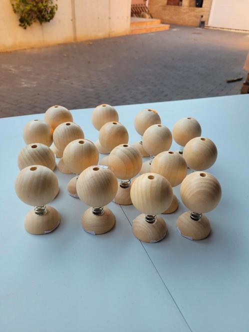 Partij houten stuiterfiguur ***23 stuks ***, Hobby en Vrije tijd, Knutselen, Nieuw, Materiaal, Ophalen of Verzenden