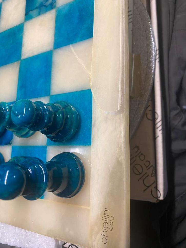 Chiellini Italy Onyx Schaakspel, Antiek en Kunst, Antiek | Overige Antiek, Ophalen of Verzenden