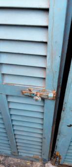 Grote brocante Louvre Luik Deur Luiken Blauw Kamerscherm, Huis en Inrichting, Woonaccessoires | Kamerschermen, Ophalen, Gebruikt