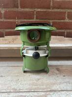 Petroleumstel / oliestel 1 pits reseda groen emaille, Antiek en Kunst, Antiek | Emaille, Ophalen of Verzenden