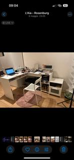 IKEA Bureau L-vormig + Stoel & Nachtkastje, Huis en Inrichting, Bureaus, Ophalen of Verzenden, Gebruikt, Bureau