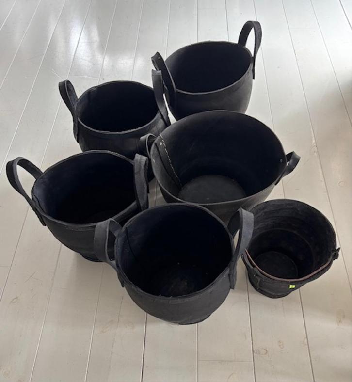 rubberen manden van gerecyclede autobanden (6 stuks), Huis en Inrichting, Woonaccessoires | Schalen en Manden, Zo goed als nieuw