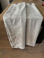 2x zand/linnenlook gordijnen met ring 244x140cm, Huis en Inrichting, Stoffering | Gordijnen en Lamellen, Ophalen of Verzenden