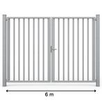 Draaipoort 6 meter doorgang, 2 meter hoog NIEUW, Ophalen, Nieuw, IJzer, Tuinhek