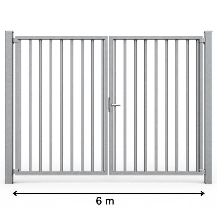 Draaipoort 6 meter doorgang, 2 meter hoog NIEUW, Tuin en Terras, Tuinhekken en Hekwerk, Nieuw, Tuinhek, IJzer, Ophalen