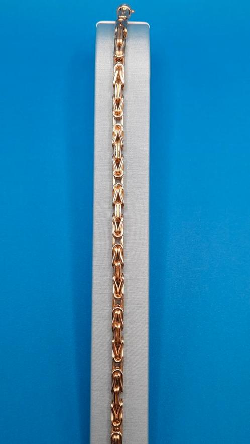 gouden Konings armband 14kt, Sieraden, Tassen en Uiterlijk, Armbanden, Nieuw, Goud, Goud, Ophalen of Verzenden