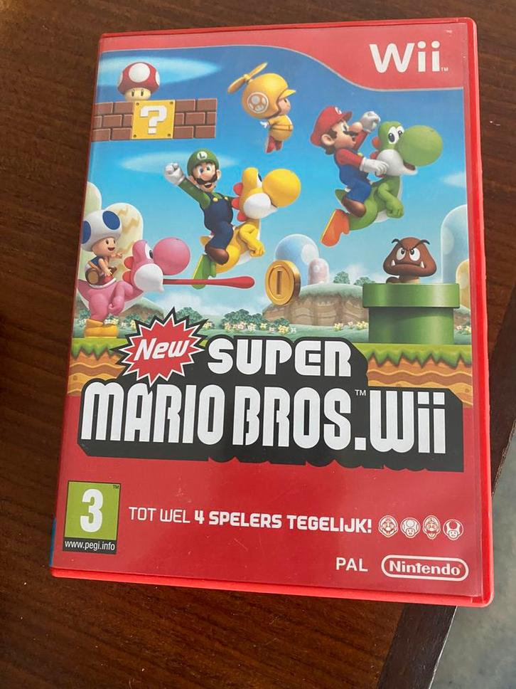 New Super Mario Bros., Wii, Spelcomputers en Games, Games | Nintendo Wii, Zo goed als nieuw, Platform, 3 spelers of meer, Vanaf 3 jaar