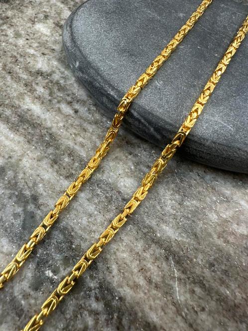 21k gouden koningsketting EXCLUSIEF, Sieraden, Tassen en Uiterlijk, Kettingen, Nieuw, Goud, Goud, Ophalen of Verzenden