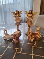 Feeën beelden - 4 stuks (één vleugel geplakt), Ophalen of Verzenden, Gebruikt, Kunststof, Engelenbeeld
