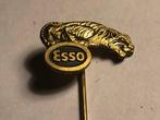 Metalen ESSO Stop een Tijger in je Tank (Zwart/Messingkl.)., Verzenden, Zo goed als nieuw, Merk, Speldje of Pin