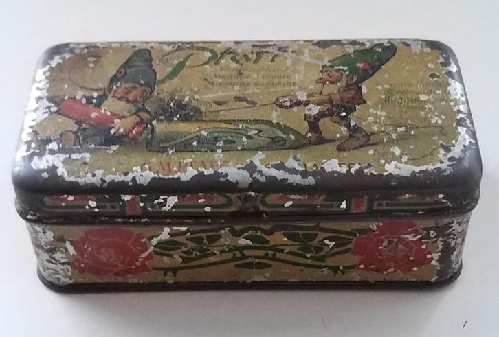 Pfaff naaimachines antiek kabouter blik blikje, begin 1900, Verzamelen, Blikken, Gebruikt, Overige, Ophalen of Verzenden