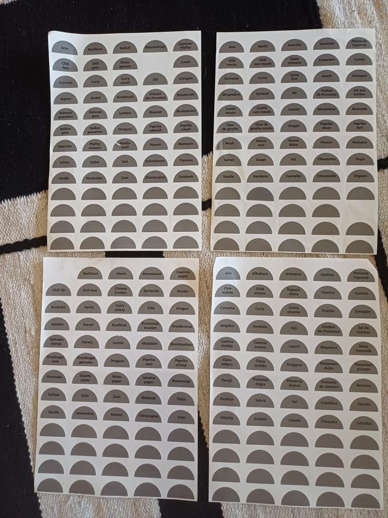 Kruidenpotstikkers 4 vellen ongebruikt, origineel Next125, Huis en Inrichting, Ophalen of Verzenden, Nieuw