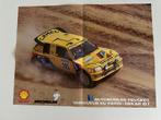 Folder poster Peugeot 205 Turbo Rallly Dakar 1987, Boeken, Ophalen of Verzenden, Zo goed als nieuw, Peugeot