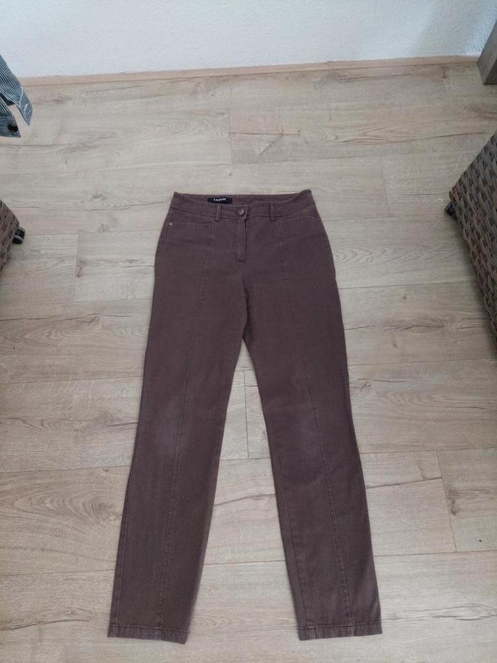 Broek L.97cm Taifun 36 elast.taille midbruin 94%katoen ZGAN., Kleding | Dames, Broeken en Pantalons, Zo goed als nieuw, Maat 36 (S)