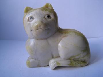 ANTIEKE KAT  VAN MARMER IN GOEDE STAAT. beschikbaar voor biedingen