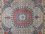 Handmade Persian wool Moud carpet square Iran 191x208cm, Persian Perzisch vintage oosters hype, Crème, Gebruikt, 150 tot 200 cm