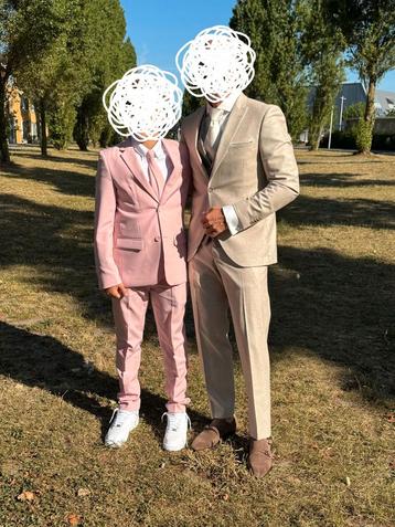 Nieuw roze pak Opposuits bruidsjonker bruiloft feest beschikbaar voor biedingen
