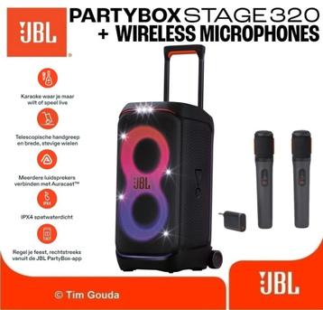 ✅ JBL Partybox Stage 320 + Wireless Microfoon set - NIEUW beschikbaar voor biedingen