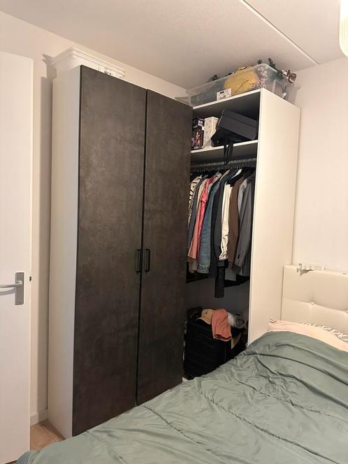 Te koop: Ikea PAX kledingkast, 3 delen, spiegeldeuren, Huis en Inrichting, Kasten | Kledingkasten, Gebruikt, 200 cm of meer, 50 tot 75 cm