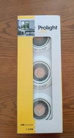 Prolight inbouwspots - set 3 stuks - LED GU10 - 3x3,3W - ron, Ophalen, Nieuw, Metaal of Aluminium, Led