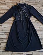 QUESTION Prachtige Zwarte Travelstof Jurk, maat XXL/48, Verzenden, Zo goed als nieuw, Question, Jurk